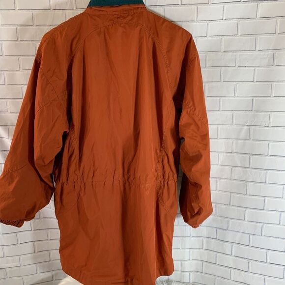 New Balance Orange Nylon Windbreaker Jacket Sz M - Picture 2 of 5